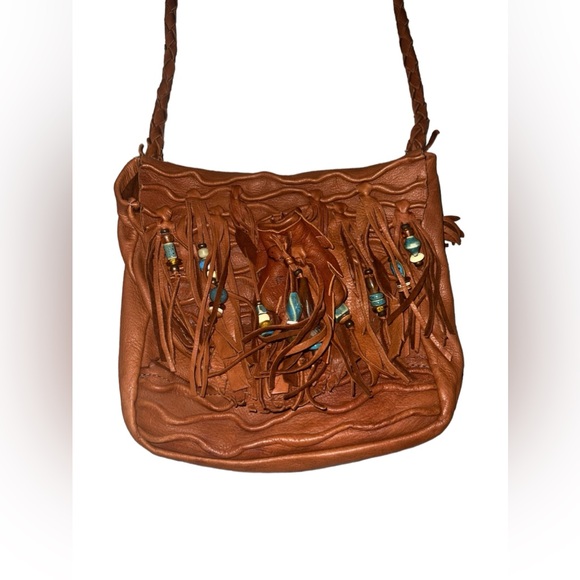 ✅Moondancer Leather Buttery Soft Handmade Leather Dark Saddle Taos Purse - Picture 3 of 12